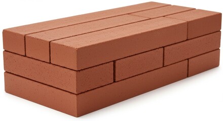 Stack of red bricks building material construction industry