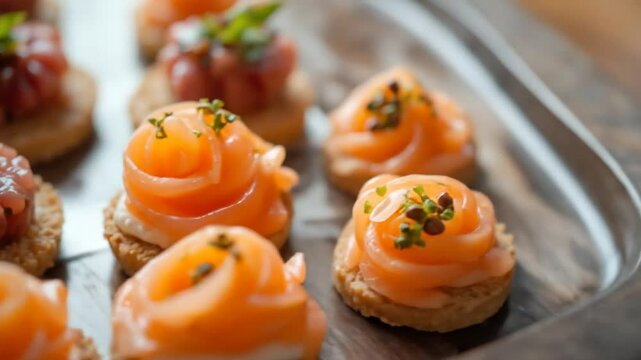 Smoked Salmon Canap?s with Cream Cheese