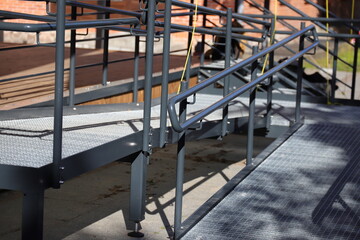 Gray construction made of metal