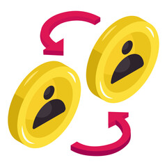 Perfect design icon of employee replacement 