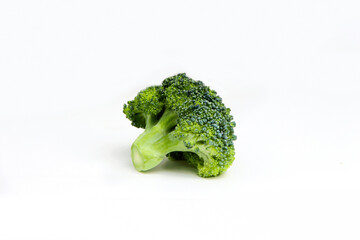 Fresh broccoli on white background