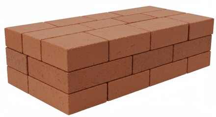 Stack of red bricks building material construction industry