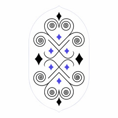 Geometric Ornament Design: A captivating symmetrical ornament with intricate details, perfect for adding an elegant touch to any design.