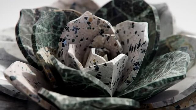 Marble terrazzo flower bloom blossom abstract art decoration