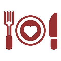 plate-fork-spon-vector icon