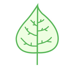 green leaf vector icon