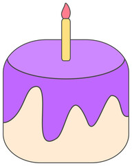 vector illustration of a birthday cake