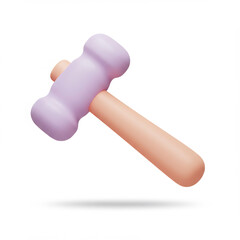 3D Hammer in Soft Stylized Toy Look
