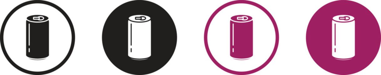 Vector illustration soda can isolated on white background. Hand drawn style sketch. For restaurant