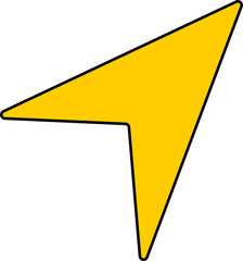 yellow arrow sign