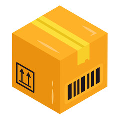 An editable design icon of carton