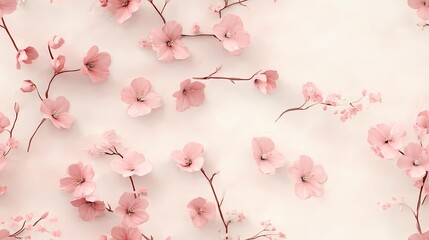 Fototapeta premium Vintage floral background with soft faded blooms, ideal for antique designs, romantic patterns, and classic decorative surfaces.