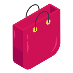 Trendy vector design of shopping bag