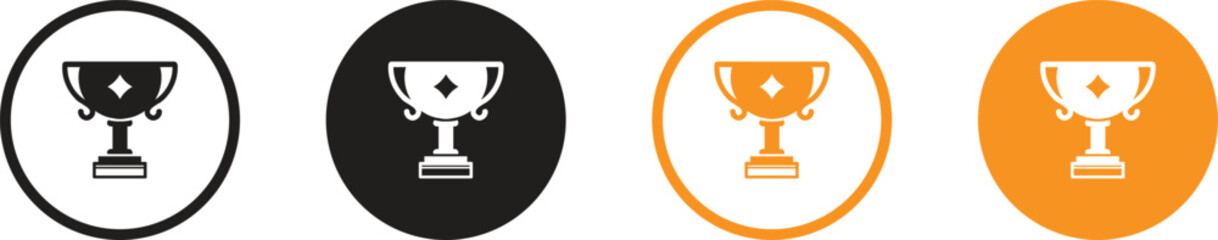 Gold trophy with the name plate of the winner of the competition.