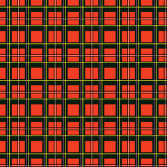 Red Scottish Tartan Plaid Textile Pattern