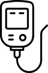 Flat Blood Infusion Bag Icon – Medical IV Drip Vector Illustration for Healthcare and Emergency