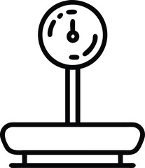 Vector Icon of Weighing Scale – Logistic and Shipping Symbol Illustration