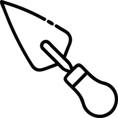 Hand-Drawn Spatula and Putty Knife Icon – Construction and Repair Tool Illustration