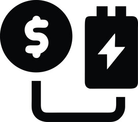 Electric Car Charging Icon – Symbol for Sustainable Energy, Economy, and Modern Technology