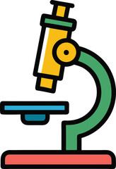 vector illustration of a microscope