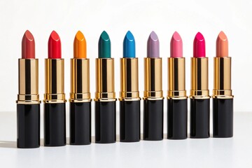 Obraz premium Vibrant Hues: A Spectrum of Bold Lipsticks