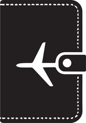 Fototapeta premium Travel Wallet silhouette vector art illustration. Travel Wallet vector icon.