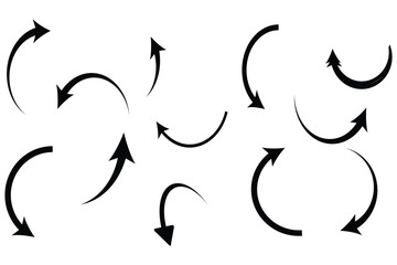 curve arrows icon. Vector curved arrow icon. eps 10.