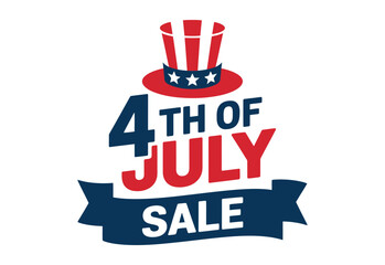 4th of July Sale Banner Independence Day Discount Design