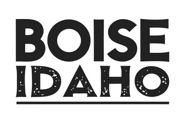 Boise, Idaho Text Logo Vector Design