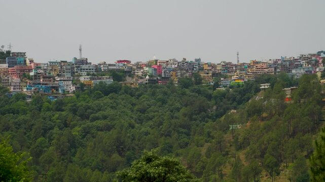 Panoramic Hilltop View of Chamba Village, Uttarakhand