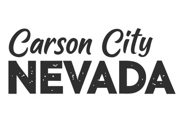 Carson City, Nevada, Bold Script Typography Vector 