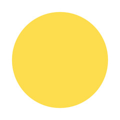 Yellow circle illustration, clipart, isolated on white background