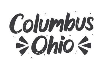 Columbus, Ohio Hand Lettering Typography Design