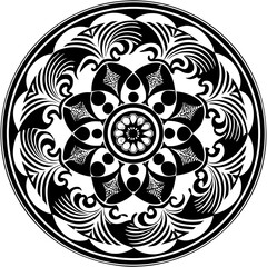 mandala round ornament