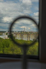 reflection in the mirror