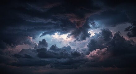 Naklejka premium Dramatic Sky with Clouds