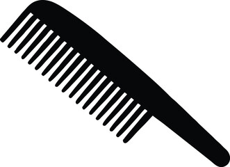 Wooden comb silhouette vector, Barber comb silhouette vector style, hair comb icon silhouette. vector illustration