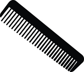 Wooden comb silhouette vector, Barber comb silhouette vector style, hair comb icon silhouette. vector illustration