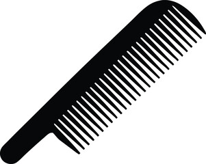 Wooden comb silhouette vector, Barber comb silhouette vector style, hair comb icon silhouette. vector illustration