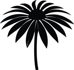 Coneflower purple flower silhouette, A Rudbeckia flower vector silhouette, Coneflower Vector clipart illustration design. 