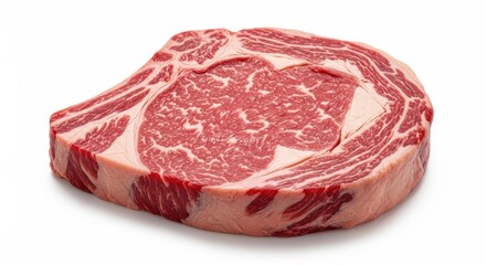 raw meat isolated on white
