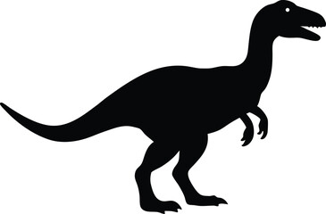 Dinosaur black silhouette, Dinosaur silhouette, Dinosaur silhouette icon silhouette vector illustration