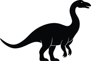 Dinosaur black silhouette, Dinosaur silhouette, Dinosaur silhouette icon silhouette vector illustration