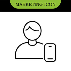 Digital Marketing Line Editable Icons set. Vector illustration in modern thin line style of online business related icons: advertisement, sales, content analysis, and more