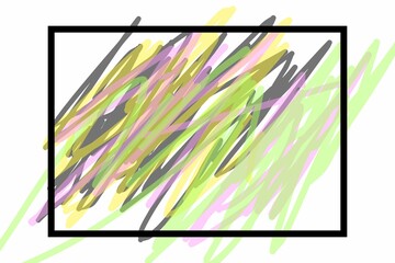 Square Frame Grunge Backgrounds with Ink and Paint Brush Strokes