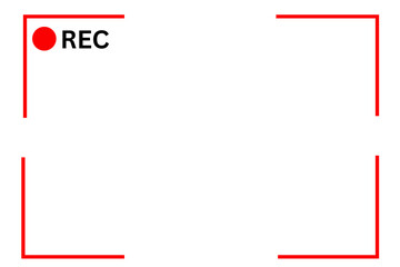 Framed image for recording purposes, often used for video, with the word "REC" and a red dot signifying recording in progress. The image is used to illustrate video recording.


