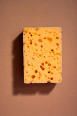 Bath and hygiene sponge overhead view