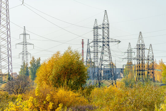 Industrial autumn landscape. it is an interdisciplinary field that includes aspects of urban design, architecture, geography, ecology, civil engineering, construction, environmental psychology,
