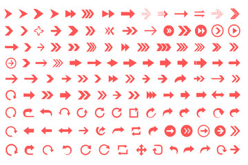 rrow Icon SVG Bundle – Red Directional Vector Arrows for Design & Cricut