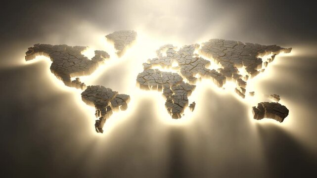 global water scarcity crisis visual, global water scarcity art concept, global water scarcity cracked earth map